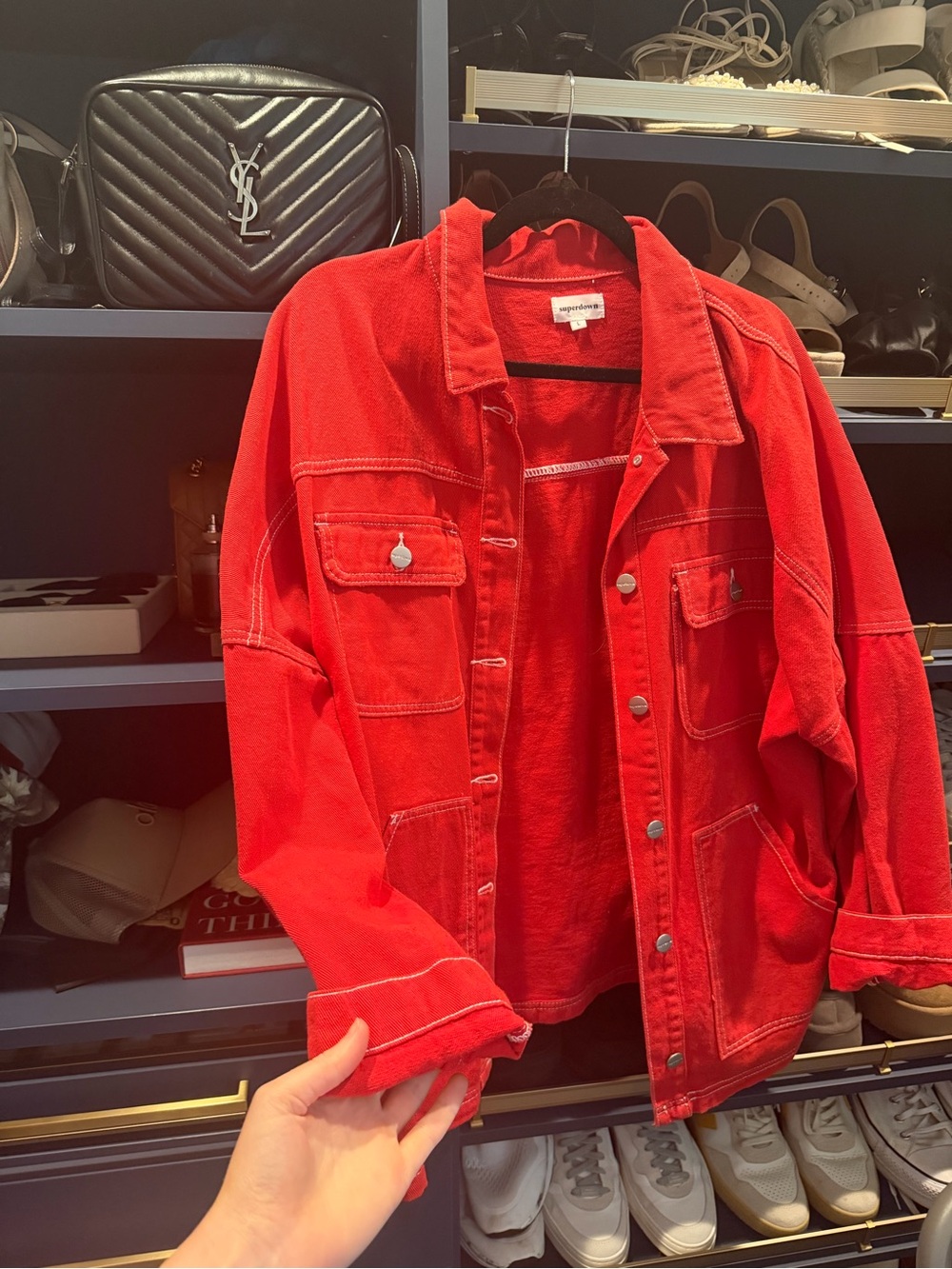 superdown Red Oversized Jacket - Picture 3 of 5